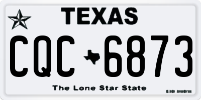 TX license plate CQC6873