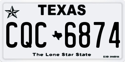 TX license plate CQC6874