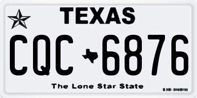TX license plate CQC6876