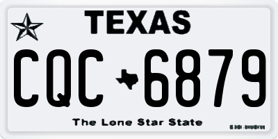 TX license plate CQC6879