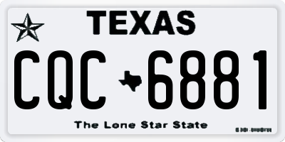 TX license plate CQC6881