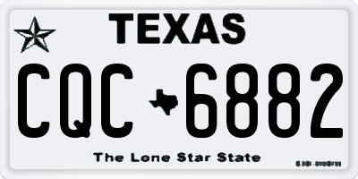TX license plate CQC6882