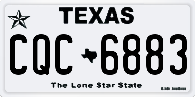 TX license plate CQC6883