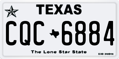 TX license plate CQC6884