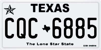 TX license plate CQC6885