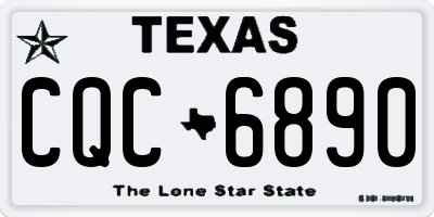 TX license plate CQC6890