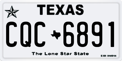 TX license plate CQC6891