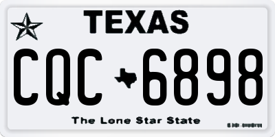 TX license plate CQC6898