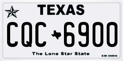 TX license plate CQC6900