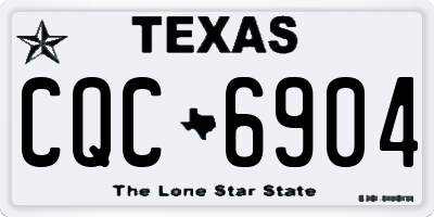 TX license plate CQC6904