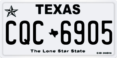 TX license plate CQC6905