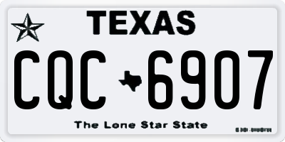 TX license plate CQC6907