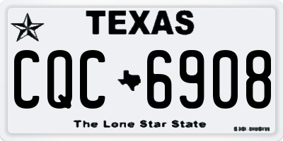 TX license plate CQC6908