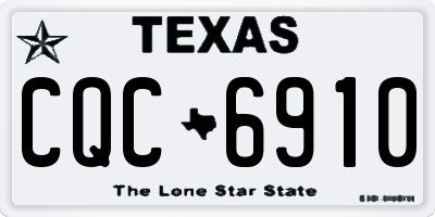 TX license plate CQC6910