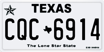 TX license plate CQC6914
