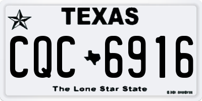 TX license plate CQC6916