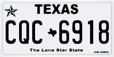 TX license plate CQC6918