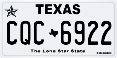 TX license plate CQC6922