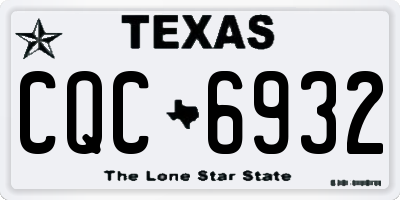 TX license plate CQC6932