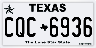 TX license plate CQC6936