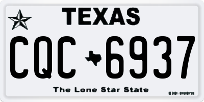 TX license plate CQC6937