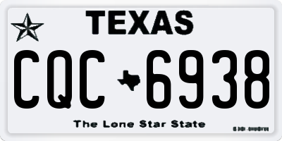TX license plate CQC6938
