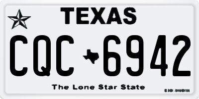 TX license plate CQC6942