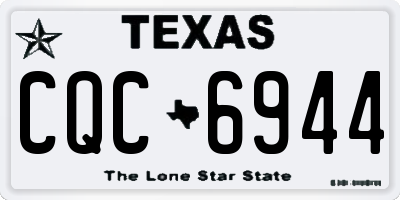 TX license plate CQC6944