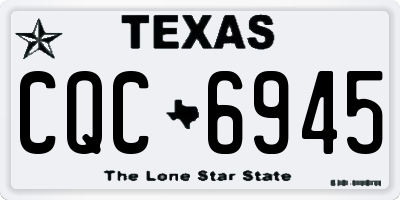 TX license plate CQC6945