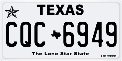 TX license plate CQC6949