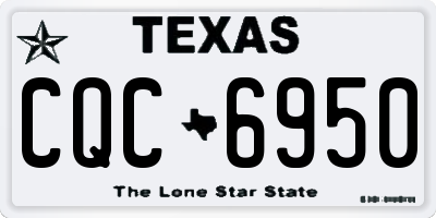 TX license plate CQC6950
