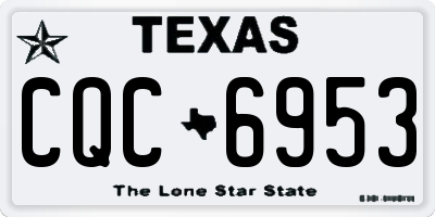 TX license plate CQC6953