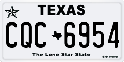 TX license plate CQC6954