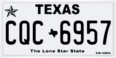 TX license plate CQC6957