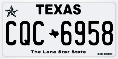 TX license plate CQC6958