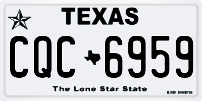 TX license plate CQC6959