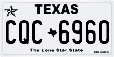 TX license plate CQC6960