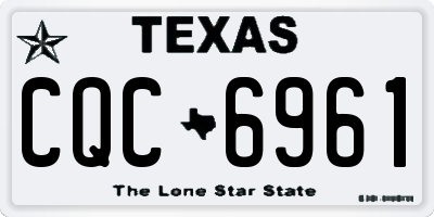 TX license plate CQC6961