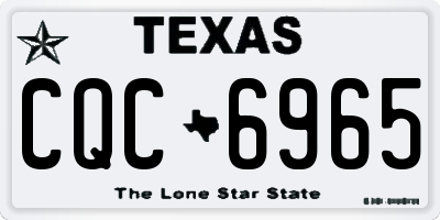TX license plate CQC6965