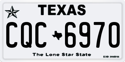 TX license plate CQC6970