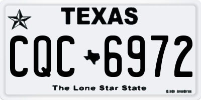 TX license plate CQC6972