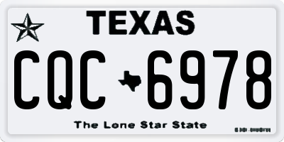 TX license plate CQC6978