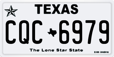 TX license plate CQC6979