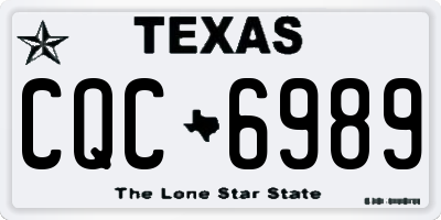 TX license plate CQC6989