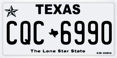 TX license plate CQC6990