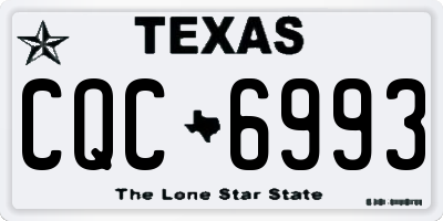 TX license plate CQC6993