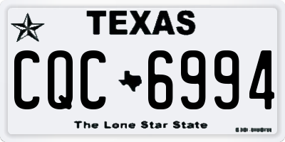 TX license plate CQC6994
