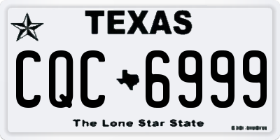 TX license plate CQC6999