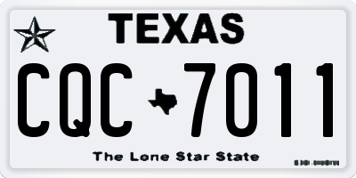 TX license plate CQC7011