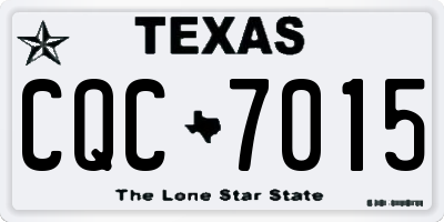 TX license plate CQC7015